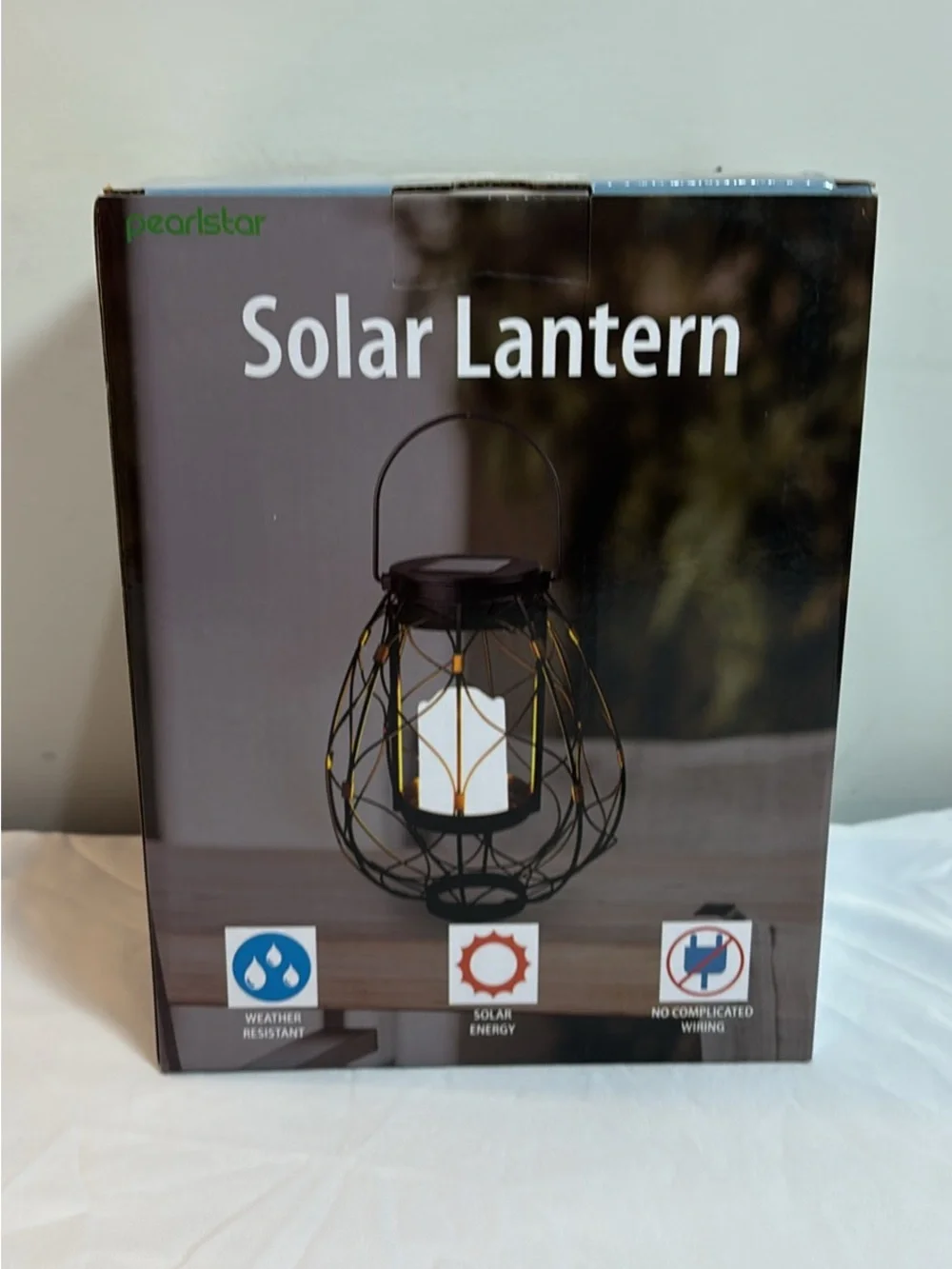 Black Solar Lantern — Decorative Outdoor/Indoor Accent